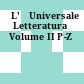 ˆL'‰Universale Letteratura Volume II P-Z